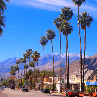 Palm Springs-ja行きの直前フライト